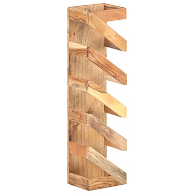 vidaXL Wine Rack for 5 Bottles Solid Acacia Wood. View a larger version of this product image.