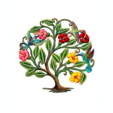 Global Crafts Multi Hummingbirds And Flowers Haitian Metal Drum Wall Art Miscellaneous. View a larger version of this product image.