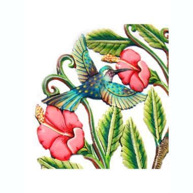Global Crafts Multi Hummingbirds And Flowers Haitian Metal Drum Wall Art Miscellaneous. View a larger version of this product image.