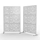 Alternate image 1 for Neutypechic 6.5 ft. H x 4 ft. W Outdoor Laser Cut Metal Privacy Screen, 24"*48"*3 panels