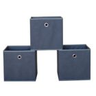 Alternate image 2 for Proman Products Contemporary Decorative Colonial Fabric Bins in Gray