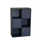 Alternate image 3 for Proman Products Contemporary Decorative Colonial Fabric Bins in Gray