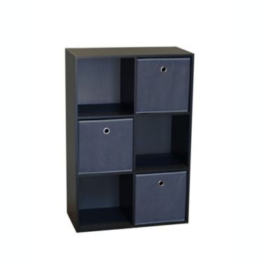 Proman Products Contemporary Decorative Colonial Fabric Bins in Gray. View a larger version of this product image.