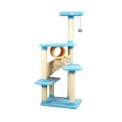 Armarkat 61-Inch Ultra-Soft Faux Fleece Premium Cat Tower Tree In Sky Blue