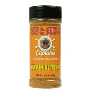 Dan & Buck's Cajun Butter Seafood Seasoning for Crab Shrimp Scallops Fish 3.5 oz. View a larger version of this product image.
