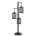 Alternate image 0 for Saltaro Sherpi 37 Inch Metal Table Lamp, 3 Hanging Mesh Shades, Bronze Black- Saltoro Sherpi