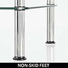 Alternate image 3 for mDesign Metal/Glass 3-Tier Storage Tower w/ Glass Shelves, 2 Pack, Chrome/Clear