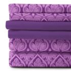 Alternate image 1 for Lux Decor Collection 4-Pieces Deep Pocket Microfiber Printed Bed Sheet Set in Twin XL Size Purple