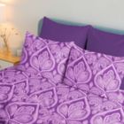 Alternate image 3 for Lux Decor Collection 4-Pieces Deep Pocket Microfiber Printed Bed Sheet Set in Twin XL Size Purple
