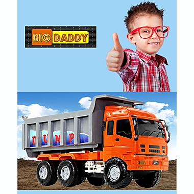 BIG DADDY - JUMBO Sized Ride-along Dump Truck Transport Vehicle. View a larger version of this product image.