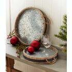 Alternate image 0 for Melrose Decorative Wine Barrel Tray (Set Of 2) 15.5", 19.75"D Wood/Metal