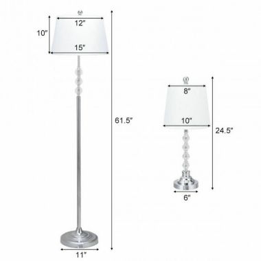 Hooya Imp.& Exp.  3-Piece Floor Lamp and Table Lamps Set. View a larger version of this product image.