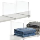 Alternate image 1 for mDesign Plastic Shelf Dividers with Clip Attachment for Closets