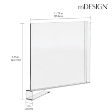 mDesign Plastic Shelf Dividers with Clip Attachment for Closets. View a larger version of this product image.
