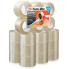Alternate image 0 for Sure-Max 24 Rolls Extra-Wide Shipping & Packing Tape (3" x 110 yard/330' each) - Moving & Adhesive Carton Sealing - 2.0mil Clear