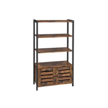 BreeBe Industrial Rustic Brown Free Standing Storage Cabinet. View a larger version of this product image.