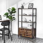Alternate image 2 for BreeBe Industrial Rustic Brown Free Standing Storage Cabinet
