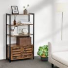 Alternate image 3 for BreeBe Industrial Rustic Brown Free Standing Storage Cabinet