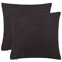 PiccoCasa 2-Piece Polyester Corn Striped Square Cushion Covers, 26