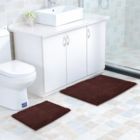 Alternate image 3 for Vicyak Chenille Bathroom Rug 17''x24'', Brown