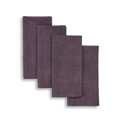 Cotton Napkins Purple 6/pack 
