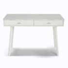 Alternate image 0 for The Bianco Collection Viola 44" Rectangular Italian Carrara White Marble Writing Desk with White Legs
