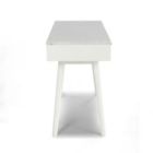 Alternate image 2 for The Bianco Collection Viola 44" Rectangular Italian Carrara White Marble Writing Desk with White Legs