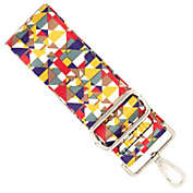 Boutique to You 52" Red and Blue Geometric Adjustable Crossbody Guitar Style Handbag Strap