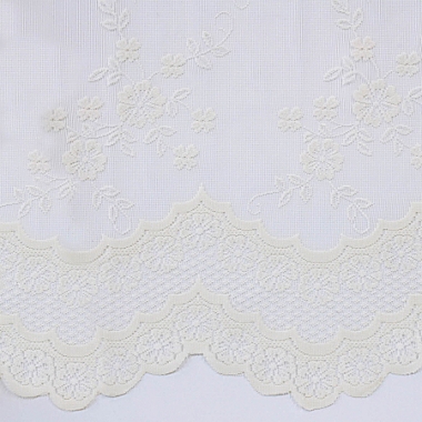 Habitat Mona Lisa Jacquard Scalloped Lace Tailored Valance - 56x15", Shell. View a larger version of this product image.