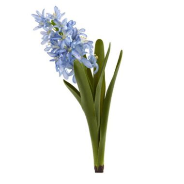 Nearly Natural 13" Hyacinth Artificial Flower (Set of 4) - Blue. View a larger version of this product image.