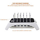 Alternate image 3 for Trexonic 12A 5-Port USB Charging Station with 5 Device Slots and Power Button, White