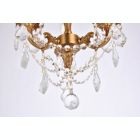 Alternate image 3 for Elegant Lighting Rosalia 3 light French Gold Flush Mount Clear Royal Cut Crystal