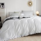 Alternate image 3 for Dolce Mela Home Decorative Dm807T   Twin Size 4 Piece Duvet Cover Set Ruffled Bedding 100% Cotton