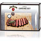 Alternate image 1 for Jim Beam 3-Piece Carving Set, Includes Stainless Steel Knife and Fork with Wood Handles and Wooden Carving Board