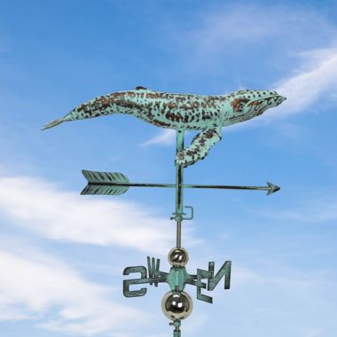 Things2Die4 Verdigris Copper Humpback Whale Weathervane. View a larger version of this product image.
