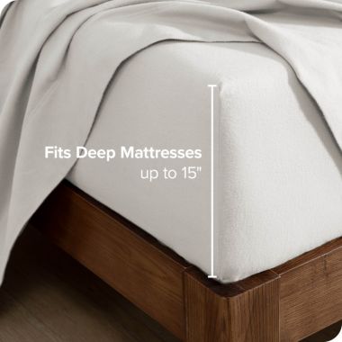 Bare Home Flannel Fitted Bottom Sheet 100% Cotton - Velvety Soft Heavyweight - Double Brushed Flannel - Deep Pocket (Twin XL, White). View a larger version of this product image.