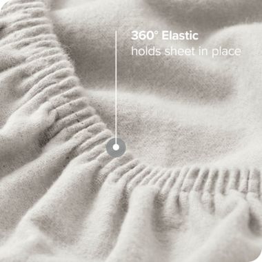 Bare Home Flannel Fitted Bottom Sheet 100% Cotton - Velvety Soft Heavyweight - Double Brushed Flannel - Deep Pocket (Twin XL, White). View a larger version of this product image.