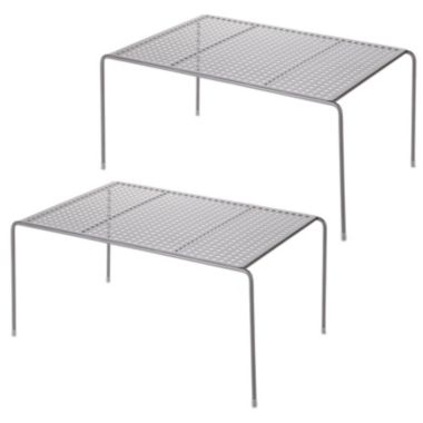 mDesign Metal Closet Organizer Storage Shelf, 2 Pack. View a larger version of this product image.