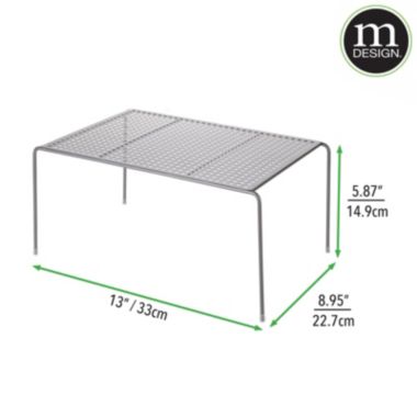 mDesign Metal Closet Organizer Storage Shelf, 2 Pack. View a larger version of this product image.