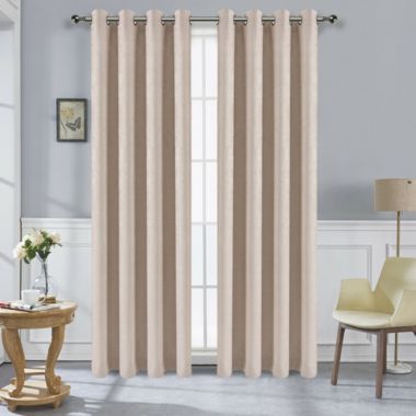 Kate Aurora Hotel Chic 2 Pack Light Filtering Grommet Top Window Curtains - 52 in. W x 84 in. L, Beige. View a larger version of this product image.