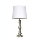 Alternate image 1 for Elegant Designs Brushed Steel Three Pack Lamp Set  - 2 Table Lamps  1 Floor Lamp