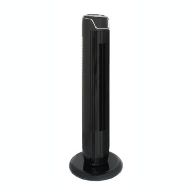 Sunpentown Slim Tower Fan with Remote, LED Display, 3 Wind Modes and Timer in Black. View a larger version of this product image.