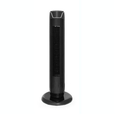 Sunpentown Slim Tower Fan with Remote, LED Display, 3 Wind Modes and Timer in Black. View a larger version of this product image.