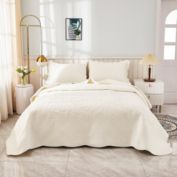 MarCielo 3-Piece Cotton Oversized Bedspread Set Coverlet Set