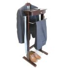 Alternate image 1 for Proman Products Contemporary Decorative Kingston III Wardrobe Valet with Knob - Dark Walnut