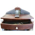 Alternate image 2 for Proman Products Contemporary Decorative Kingston III Wardrobe Valet with Knob - Dark Walnut