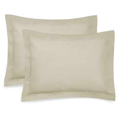 SHOPBEDDING Cream Pillow Sham, King Size Pillow Cover Decorative Bone Tailored Pillowcase Set of 2 By Blissford
