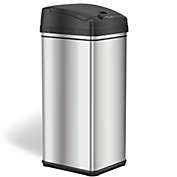 iTouchless Stainless Steel Sensor Trash Can with AbsorbX Odor Filter 13 Gallon Silver