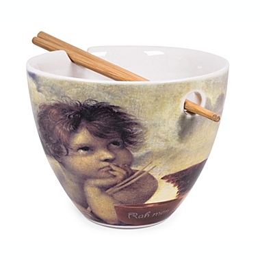 Bowl Bop Cherub Fine Art Japanese Ceramic Dinnerware Set Includes 16-Ounce Ramen  Noodle Bowl and Wooden Chopsticks Asian Food Dish Set For Home & Kitchen  Funny Religious Gifts, Snack Collectible | Bed