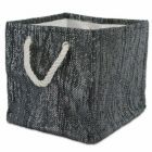 Alternate image 0 for DII Black and Silver Woven Paper Bin with Rope Handles - 11 inches